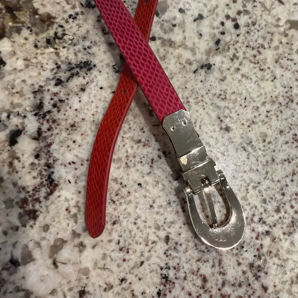 Pink Red Reversible Belt Sz L - Picture 4 of 11